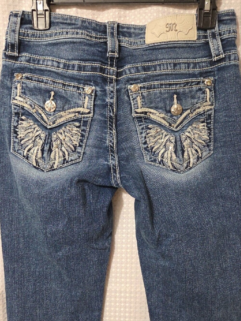 Miss Me Indigo Denim Jeans with Embrodiered Back Pockets